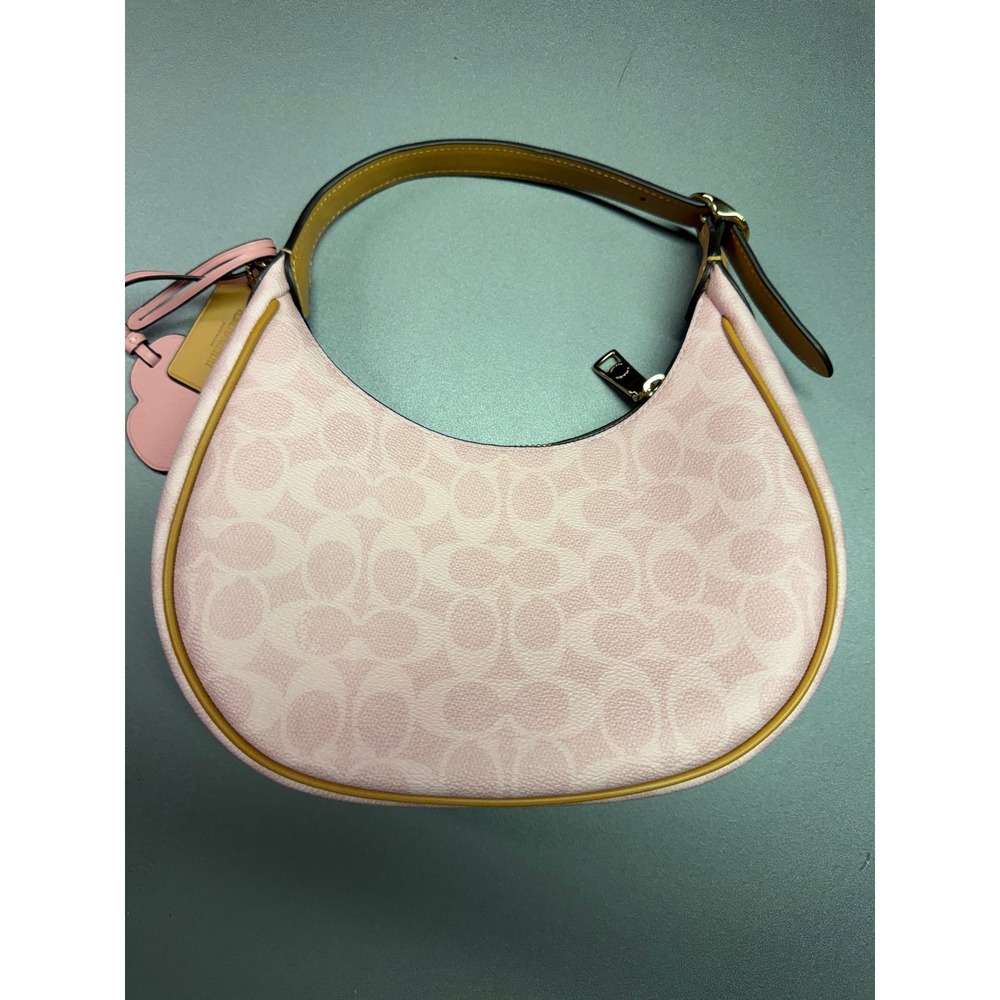 Coach‎ Emily Shoulder Bag Signature Canvas Powder Pink CDW86 Floral Charm NWT - Picture 12 of 14